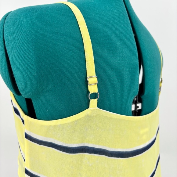 Cabi Knot Cami # 5207, Yellow and Navy Striped Tie Front Cami-Style Top, Medium - Picture 6 of 16